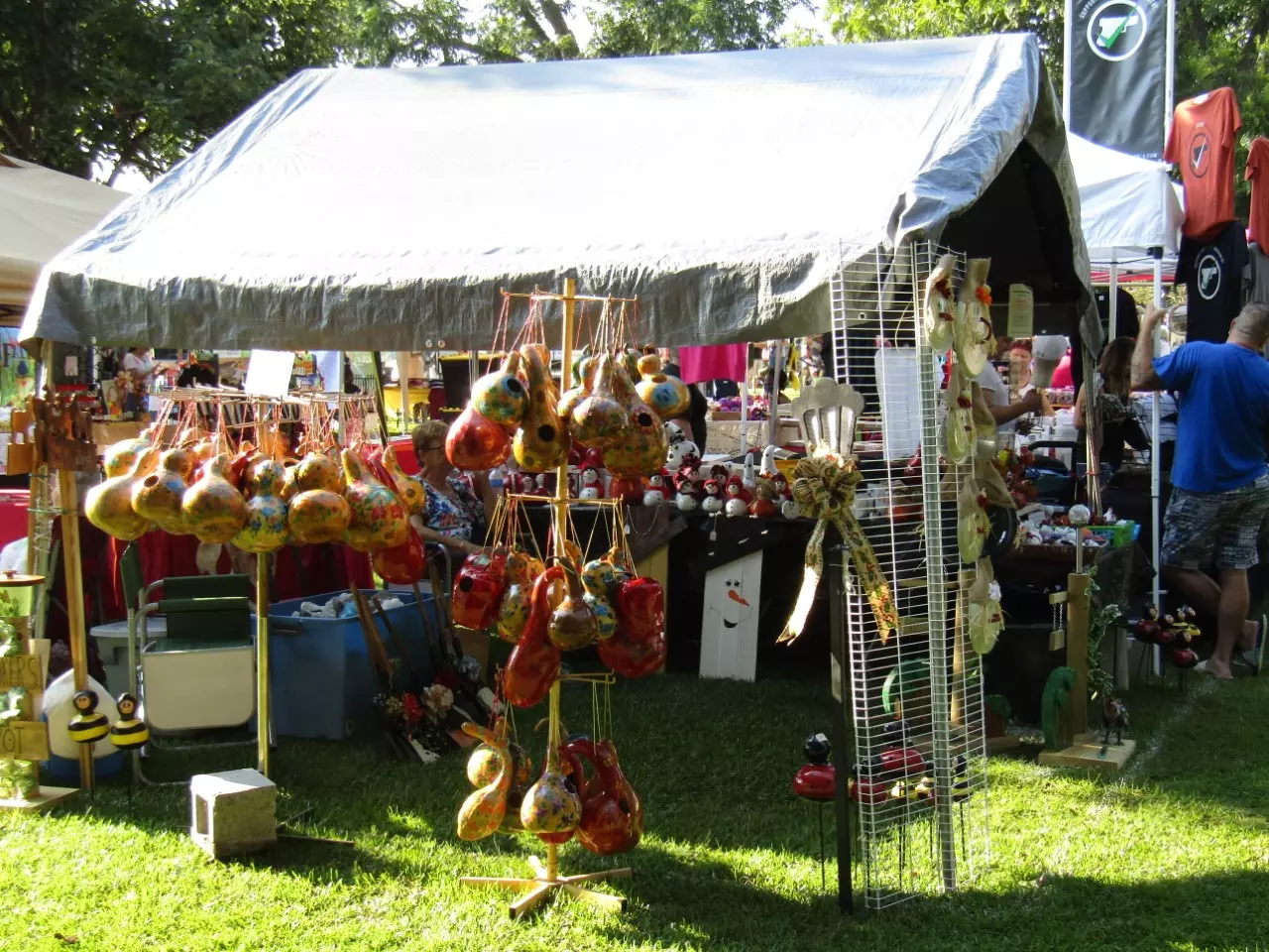 A booth in the harvest festival